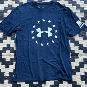 Under Armour Men's Sz M Navy Star Graphic Tee
